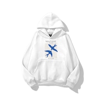 Tarzsokak Unisex Matisse Abstract Doves Sweatshirt Beyaz