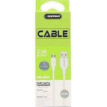 Soffany HM-504 2.1A Micro USB Data Şarj Kablosu 1.2 M