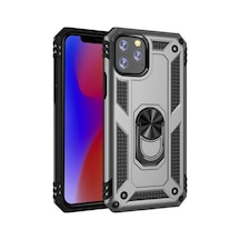 Ally iPhone Uyumlu 11 Pro Max 6.5inch Yüzüklü Kılıf Armor Shockproof Ring Kılıf- 5775 Mh-hs1959-3314