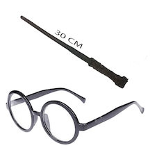 Harry Potter Asası 30 Cm Ve Siyah Çerçeveli Harry Potter Gözlüğü Seti 5691