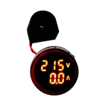 Ampermetre - Voltmetre 22 MM Akım Trafolu 220V Kırmızı