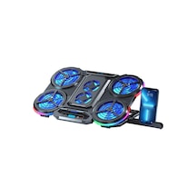 Frost Gt6 6x Big Turbo Led Fan - 10 Modlu Rgb 2x Usb - Siyah 13"-17" Boyut Destekli