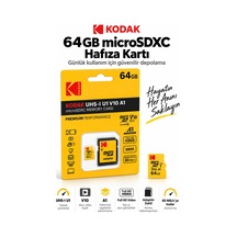 64gb Microsdxc Hafıza Kartı Uhs-ı U1 V10 A1 85 Mb/s Full Hd Sd Adaptörlü