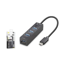 İetop Tu329 Type-c 3.1 Gen1 Anahtarlı Hub 4 Port 5 Gbps Siyah