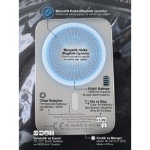 M3 10000mah Manyetik Kablosuz Powerbank - Lisinya Beyaz