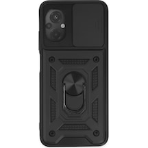 Poco M5 Kılıf Pars Lens Yüzüklü Silikon - Siyah Bzsxx00 1