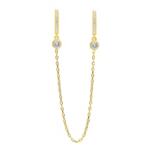 Double String Küpe 719904 Gold Gümüş