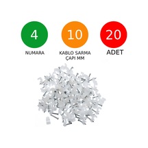 Tek-iş Beton Çivili Kablo Tutucu Kroşe No: 4 - 10mm 20 Adet