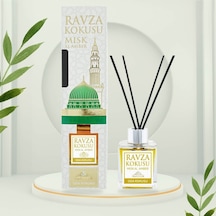 Medine Ravza - Bambu Çubuklu Ortam Kokusu 100 Ml. Amber - Anti-Stres - Bahçe Gülü - Beyaz Sabun - Pudra - Sandal Ağacı - Yasemin