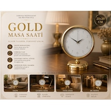 Golden Time 25 X 20 Cm Metal Masa Saati Gold
