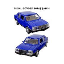 Oyuncak Tofaş Şahin Metal Çekbırak Araba Mavi 14 Cm. 1:30 Boyut Mavi