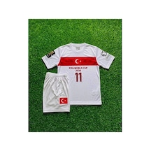 Türkiye 2026 Dünya Kupası Kenan Yıldız İç Saha Çocuk Forması Whi Çok Renkli