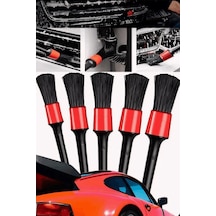 5'li Oto Detay Temizlik Fırçası Seti Kaliteli Detaylı Farklı Boyutlar, Premium Seri Araba Fırçası