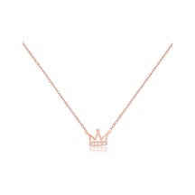 Cosar Silver 925 Ayar Zirkon Taşlı Kolye Rose