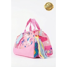 4berry Unicorn Desenli Çocuk Spor Ve Seyahat Çantası 14l Su Geçirmez, Omuz & El Taşıma Pembe