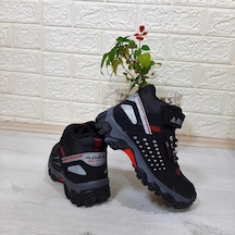 Abay 5353 Siyah-kırmızı Kaymayan Cırtlı Erkek Çocuk Bot 001