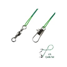 Fishack Klipsli Fırdöndülü Çelik Tel 6'lı