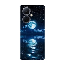 Vivo V29 Lite Kılıf Resimli Desenli Baskılı Silikon Night Moon 1133