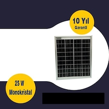 Gesper Kablolu 25 Watt Monokristal Güneş Paneli 12v 36 Hücre