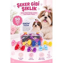 Show Tech Candy Lastikli Kedi Köpek Tokası 50 Adetli Paket
