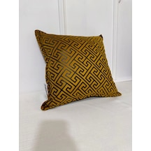 Nivemeshome Monet Zigzag Kırlent Kılıfı Hardal-antrasit 45 X 45 Hardal-antrasit