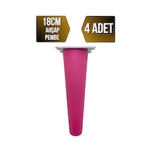 Düz Torna Ahşap Ayak Mobilya Masa Ve Dolap Ayağı Pembe 18cm Kayın / Gürgen 4 Adet