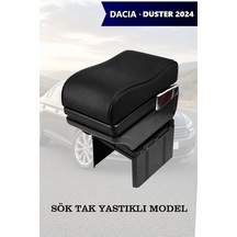 Dacia Duster 2024 Uyumlu Kol Dayama Siyah Renk Bardaklıklı Küllüklü Lüks Tip
