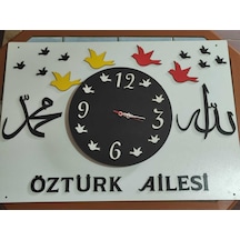 Mrchediyesepeti Duvar Saatleri Kişiye Özel Tasarım Şık Ve Kaliteli No924 Çok Renkli