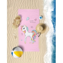 Unicorn Dijital Baskılı 60x130 Cm Çocuk Plaj Havlusu