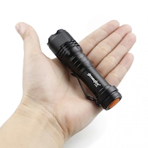 Şarjlı Mini Led El Feneri Cree Led 500 Lumens 4604 Siyah