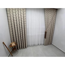 Nivemeshome Mila Bej 1/3 Pileli Fon Perde 90x280