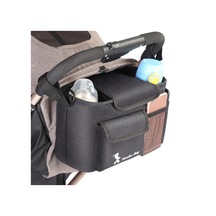 Vkemall Bebek Arabası Düzenleyici Çanta Evrensel Bebek Arabası Saklama Çantası Çıkarılab Siyah