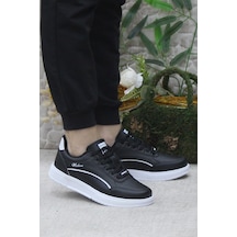 Fort Wks 2765 Siyah Beyaz Hafif Rahat Sneaker Kadın Spor Ayakkabı 001