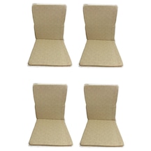 Sandalye Minderi Arkalıklı Fermuarlı Süngerli-4 Adet(Cappucino) (532504308)