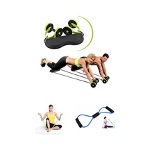 Ipli Tekerlekli Spor Aleti Pilates Bandı Egzersiz Direnç Spor Lastiği 3'lü Set Çok Renkli