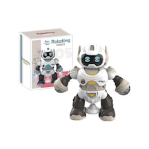 3d Disko Işıklı Ve Müzikli Dans Eden Elektronik Robot Oyuncak Piller Hediye 19 Cm.