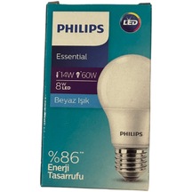 Philips Essential Led Ampul 8w - 60w E27 Beyaz Işık 5 Adet