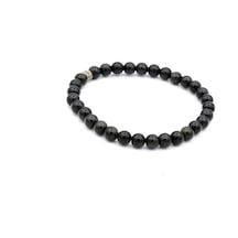 Hakiki Doğal Rainbow Obsidyen Bileklik 6 Mm Gri