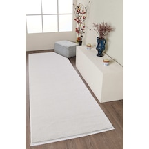 Mariesse Home Yumuşak Dokulu Modern Sık Dokuma Koridor Kesme Yolluk Dokuma Makine Halısı Y1093a Krem