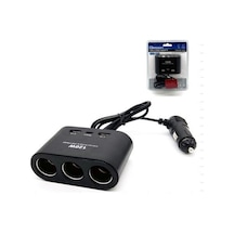 Ayt Olesson 1653 12-24v 3lü Çift Usb Type-c 100w 70 Cm Kablolu Araç Oto Tır Çakmak Çoklayıcı Çakmaklık Çoğaltıcı