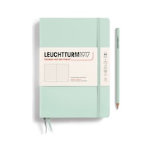 Leuchtturm1917 Doğal Renkler Serisi Not Defteri, Orta Boy A5 , Sert Kapak, 251 Numaralandırılmış Sayfa, Noktalı, Nane Yeşili Yeşil