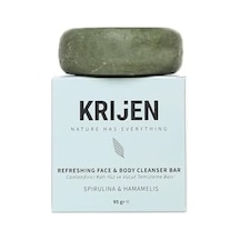 Krijen Canlandırıcı Etkili Spirulina & Hamamelis Yüz Ve Vücut Temizleme Barı 95 Gr