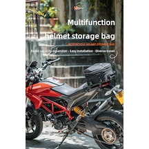 Rockbros 20l - 35l Körüklü Genişleyebilir Eva Sert Kabuklu Darbeye Dayanıklı Motosiklet Arka Kuyruk Ve Sele Üstü Çanta Alüminyum - Siyah