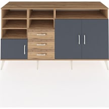 Hyperion Konsol 7 Raflı 3 Çekmeceli 3 Kapaklı 176x44x99 Çam-antra Çam-antrasit/çam
