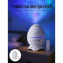 Gece Lambası Yumurta Işık Speaker Yeni Nesil Dinozor Yumurtası Görünümlü - Lisinya Beyaz