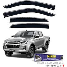 Replax Isuzu D-max 2021 Sonrası Kromlu Cam Rüzgarlığı 4lü