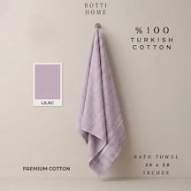 Botti Home %100 Pamuk Jakarlı Banyo Havlusu 100 X 150 Cm Çeyizlik Yumuşak Dokulu Havlu Lila
