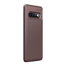 Samsung Galaxy Uyumlu S10 Kılıf Negro Karbon Dizayn Silikon
