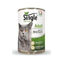 Single Av Hayvanlı Konserve Yetişkin Kedi Maması 415 G