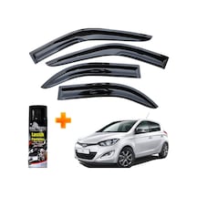 Hyundai I20 Mügen Cam Rüzgarlığı 2008-2012 Arası 4 Lü Takım +500ml Lastik Parlatıcı